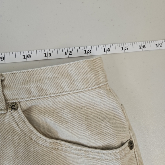 Y2K Eddie Bauer Khaki Denim Midi Skirt, Size 6 - Picture 10 of 11